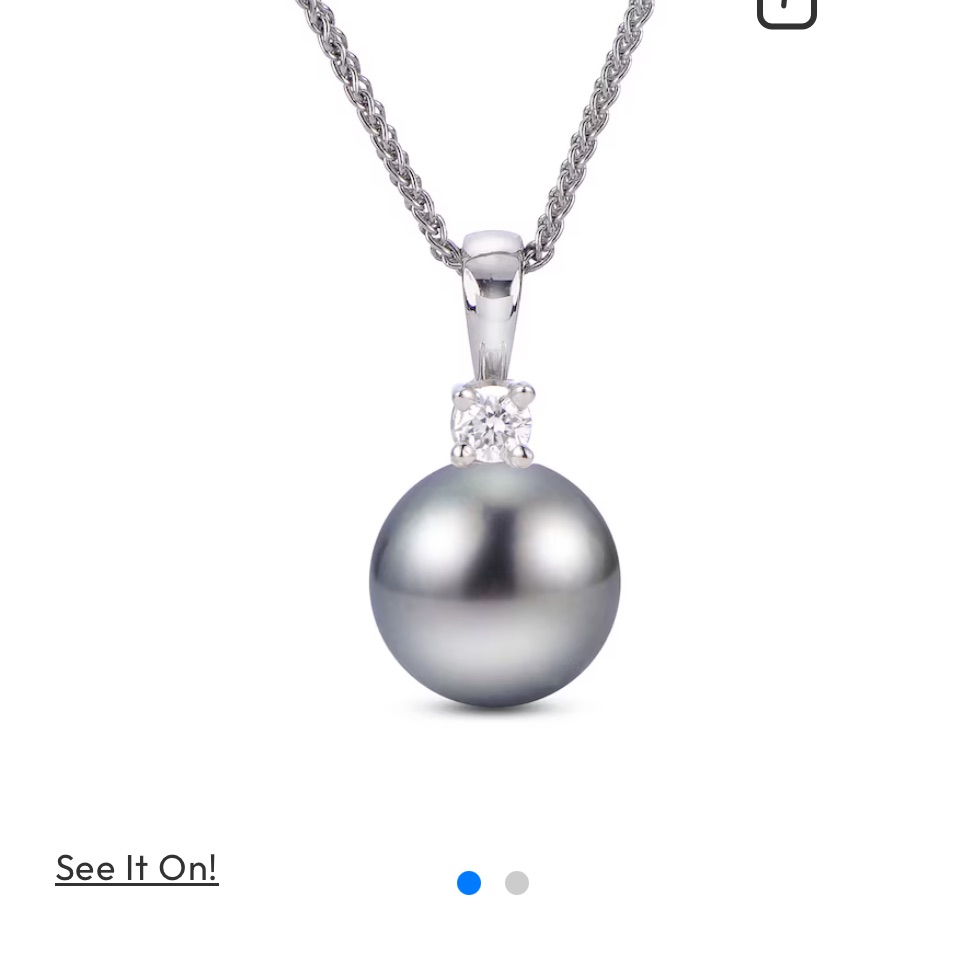 Tahitian Pearl And Diamond Necklace 600$